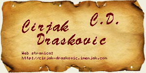 Ćirjak Drašković vizit kartica